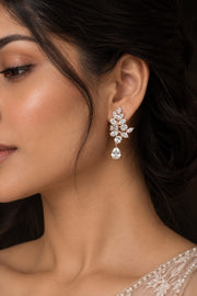 Floral Cluster Drop Earrings