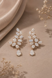 Floral Cluster Drop Earrings