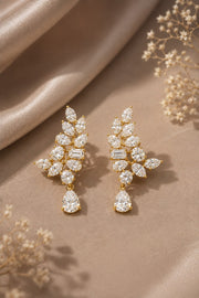 Floral Cluster Drop Earrings
