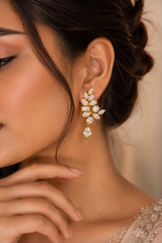 Floral Cluster Drop Earrings