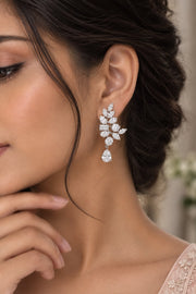 Floral Cluster Drop Earrings